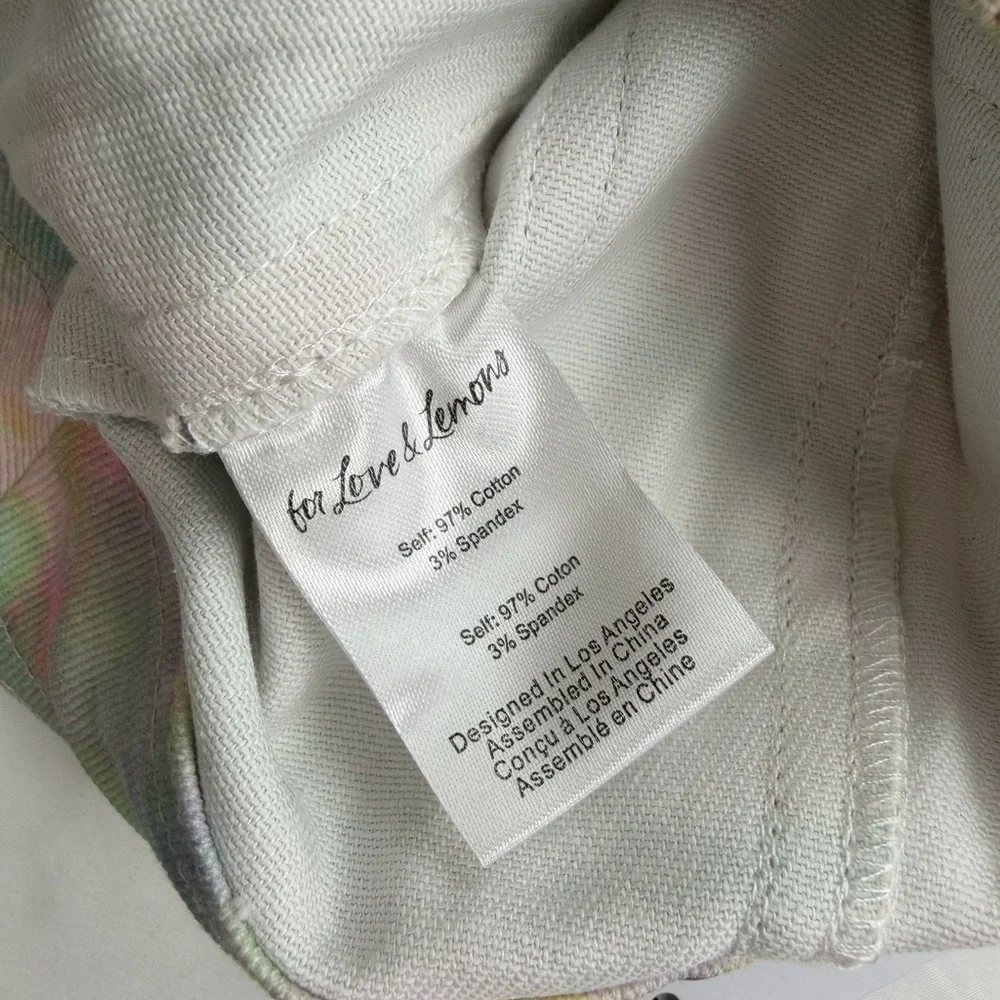 For Love & Lemons Smythe Hot Short XS Pastel Tie Dye Festival‎